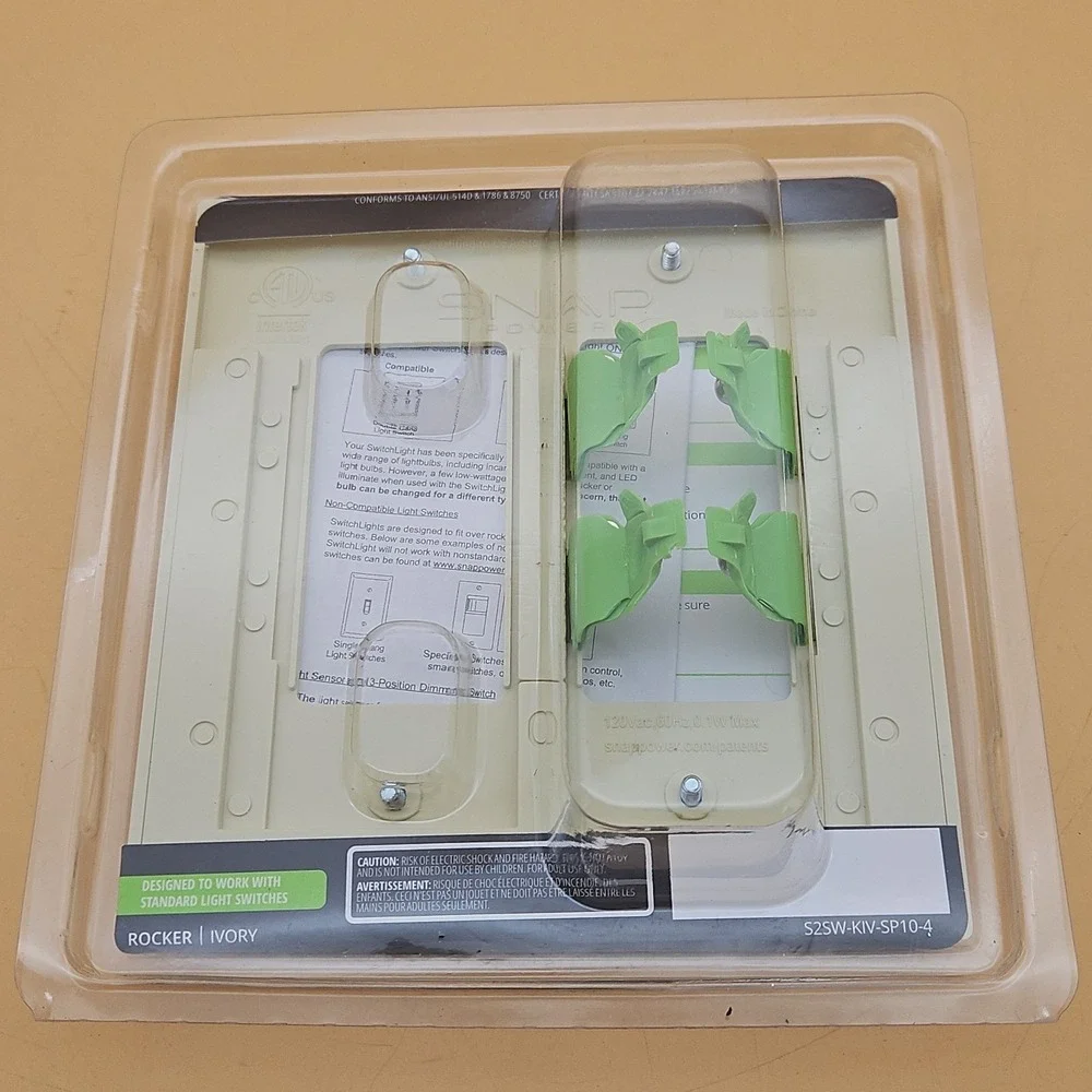 Snap Power Switch Light Night Light Double Gang Beige Color Brand New